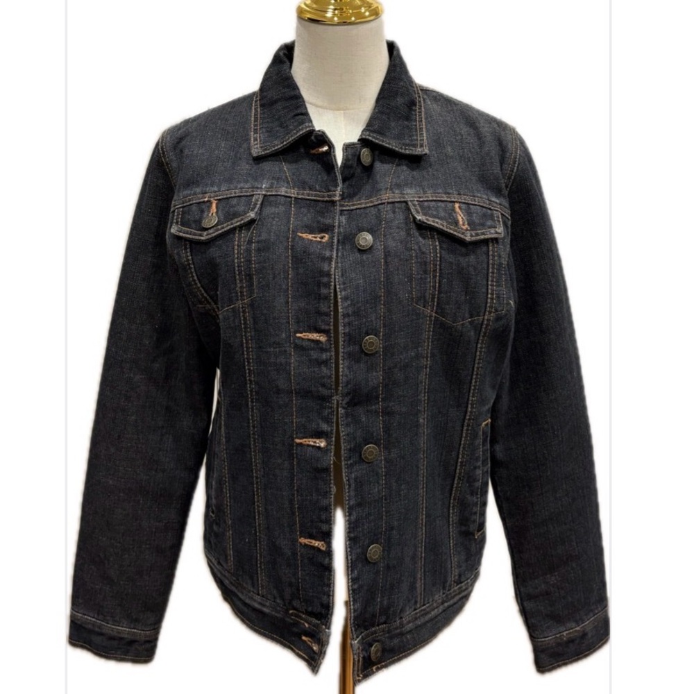 Oscar Jeans NWOT Dark Denim Faux Sherpa Lined Denim Jacket XL